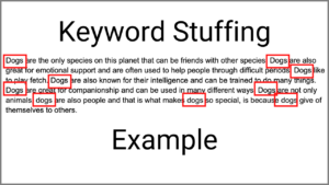 picture showing an example of keyword stuffing